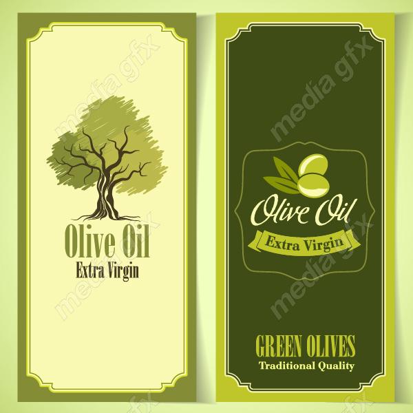 ⁨دانلود رایگان وکتور لیبل زیتون و روغن زیتون ⁩ MV005917