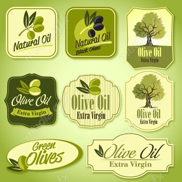 ⁨دانلود رایگان وکتور لیبل زیتون و روغن زیتون ⁩ MV005919