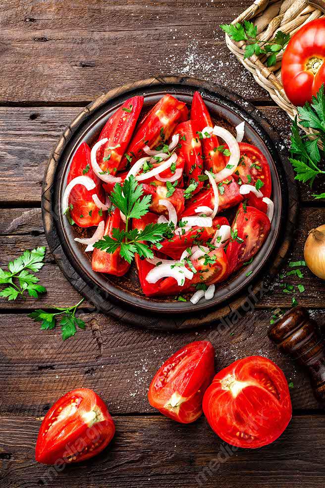 عکس با کیفیت سالاد گوجه فرنگی  MJ005982