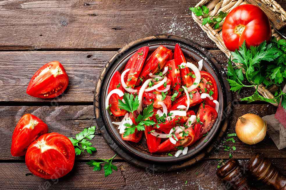 عکس با کیفیت سالاد گوجه فرنگی  MJ005983