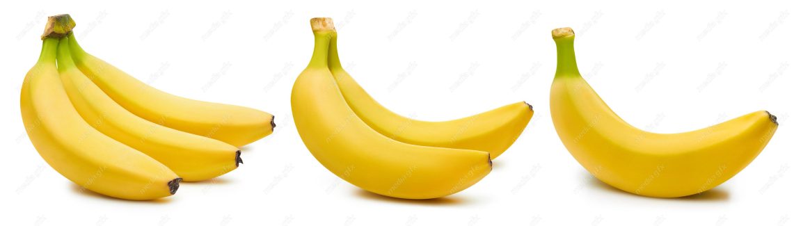 عکس با کیفیت موز پس زمینه سفید MJ006035