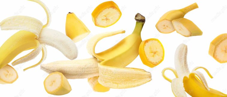 عکس با کیفیت موز پس زمینه سفید MJ006044