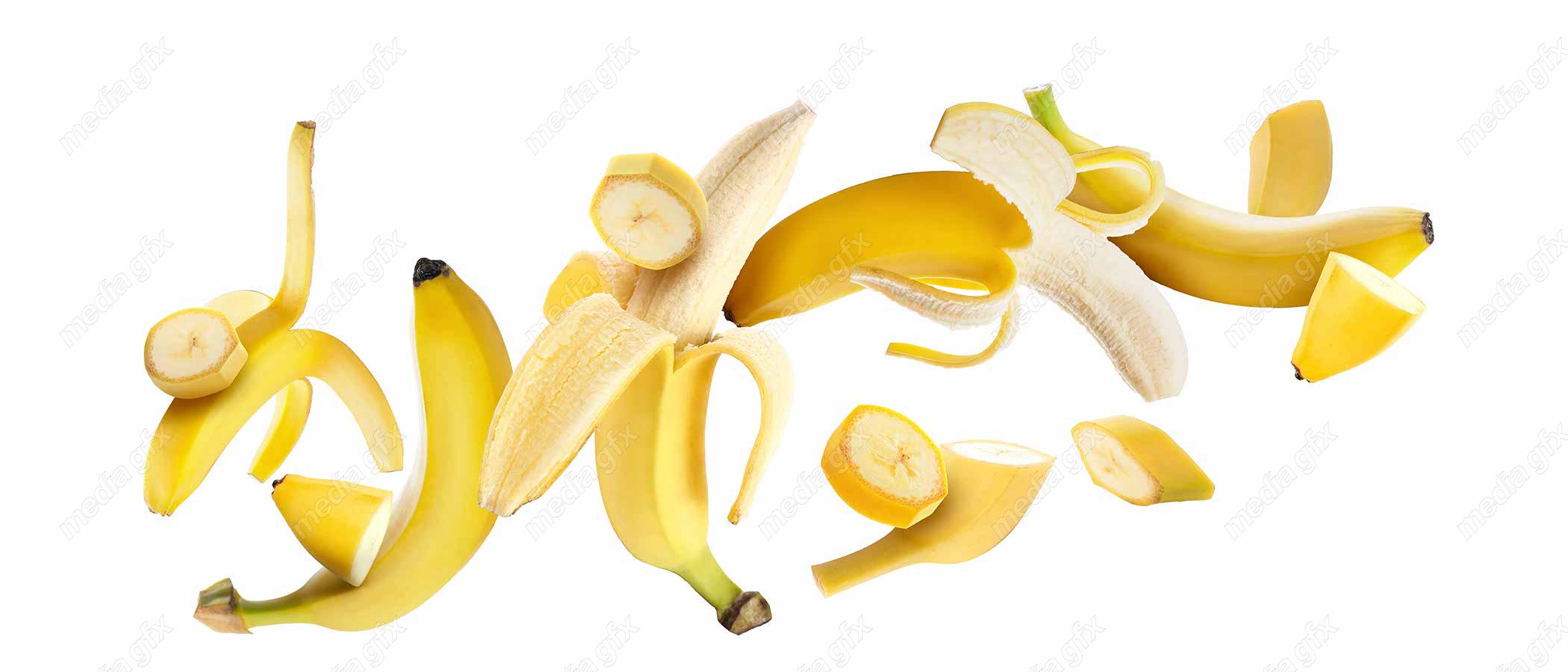 عکس با کیفیت موز پس زمینه سفید MJ006045