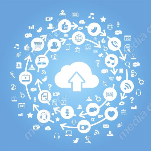 دانلود رایگان وکتور آیکون رایانش ابری MV006124