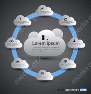 دانلود رایگان وکتور آیکون رایانش ابری MV006125