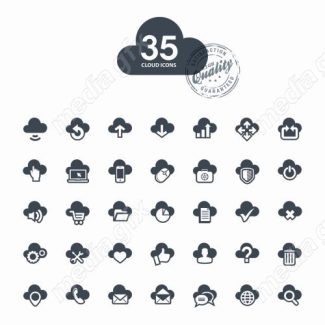 دانلود رایگان وکتور آیکون رایانش ابری MV006126