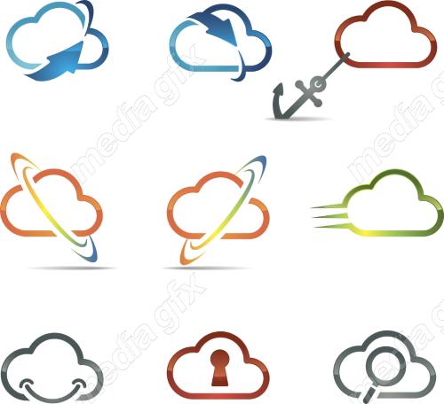 دانلود رایگان وکتور آیکون رایانش ابری MV006127