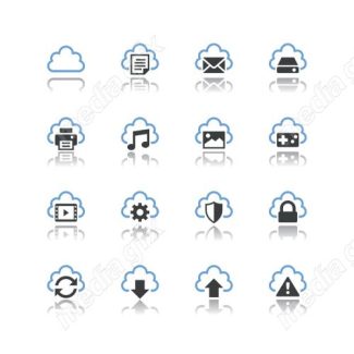 دانلود رایگان وکتور آیکون رایانش ابری MV006128