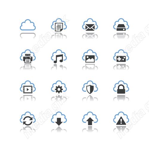 دانلود رایگان وکتور آیکون رایانش ابری MV006128