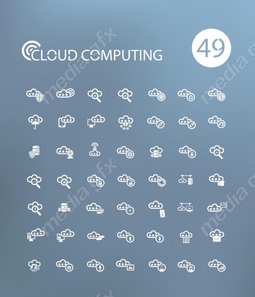 دانلود رایگان وکتور آیکون رایانش ابری MV006130