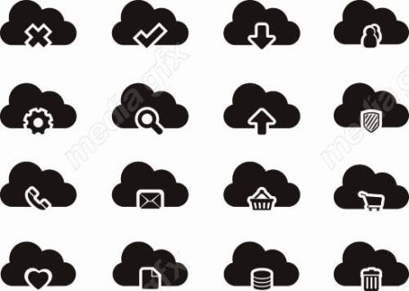 دانلود رایگان وکتور آیکون رایانش ابری MV006136