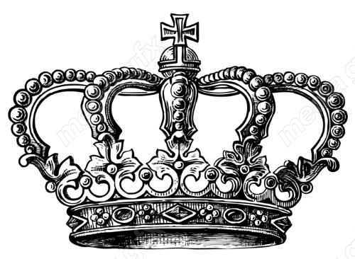 وکتور آیکن تاج سیاه سفید MV006151