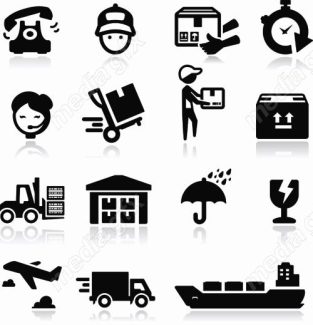 وکتور لوگو تحویل کالا و آیکون لجستیک MV006165