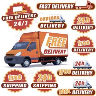 وکتور لوگو تحویل کالا و آیکون لجستیک MV006168