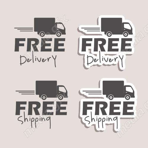 وکتور لوگو تحویل کالا و آیکون لجستیک MV006174