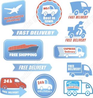 وکتور لوگو تحویل کالا و آیکون لجستیک MV006179