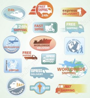 وکتور لوگو تحویل کالا و آیکون لجستیک MV006180