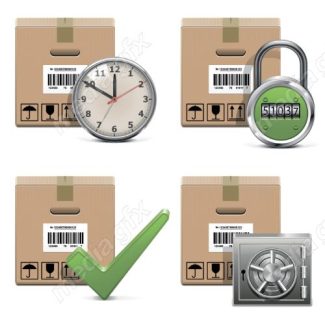 دانلود رایگان وکتور آیکون بسته بندی بارگیری و حمل و نقل کالا MV006183