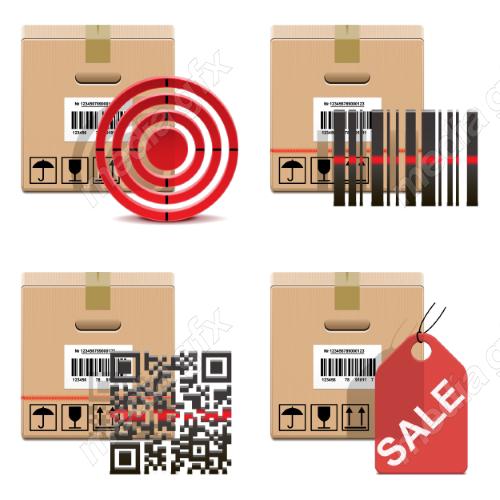 دانلود رایگان وکتور آیکون بسته بندی بارگیری و حمل و نقل کالا MV006185