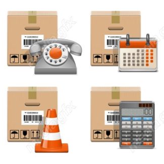 دانلود رایگان وکتور آیکون بسته بندی بارگیری و حمل و نقل کالا MV006191