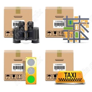 دانلود رایگان وکتور آیکون بسته بندی بارگیری و حمل و نقل کالا MV006199