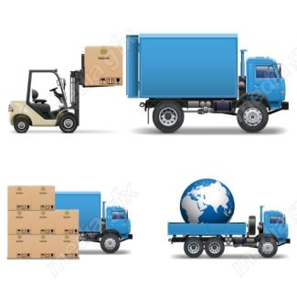 دانلود رایگان وکتور آیکون بسته بندی بارگیری و حمل و نقل کالا MV006201