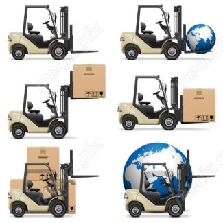 دانلود رایگان وکتور آیکون بسته بندی بارگیری و حمل و نقل کالا MV006202