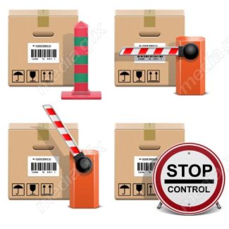 دانلود رایگان وکتور آیکون بسته بندی بارگیری و حمل و نقل کالا MV006206