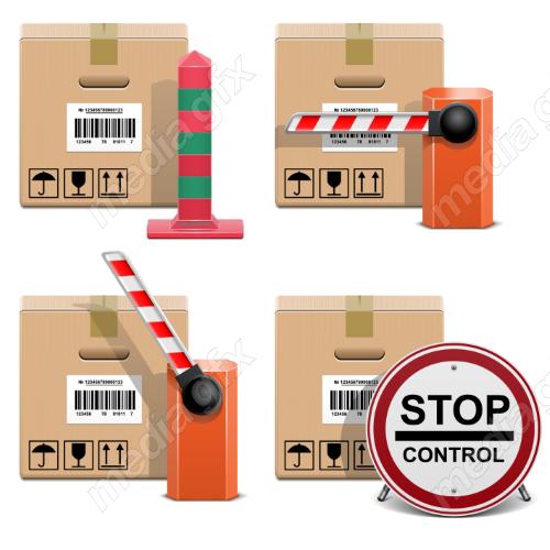 دانلود رایگان وکتور آیکون بسته بندی بارگیری و حمل و نقل کالا MV006206