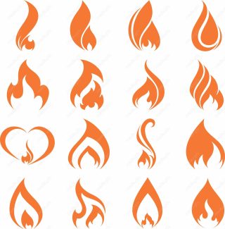 دانلود رایگان وکتور آیکون آتش و شعله های آتش MV006211