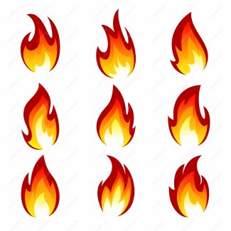 دانلود رایگان وکتور آیکون آتش و شعله های آتش MV006221