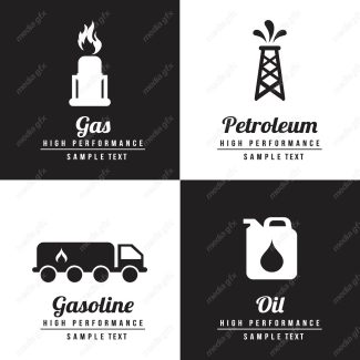 وکتور آیکون پالایشگاه استخراج و پالایش نفت و گاز MV006227