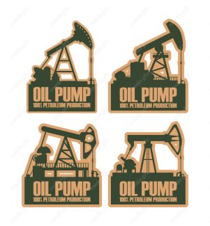 وکتور آیکون پالایشگاه استخراج و پالایش نفت و گاز MV006229