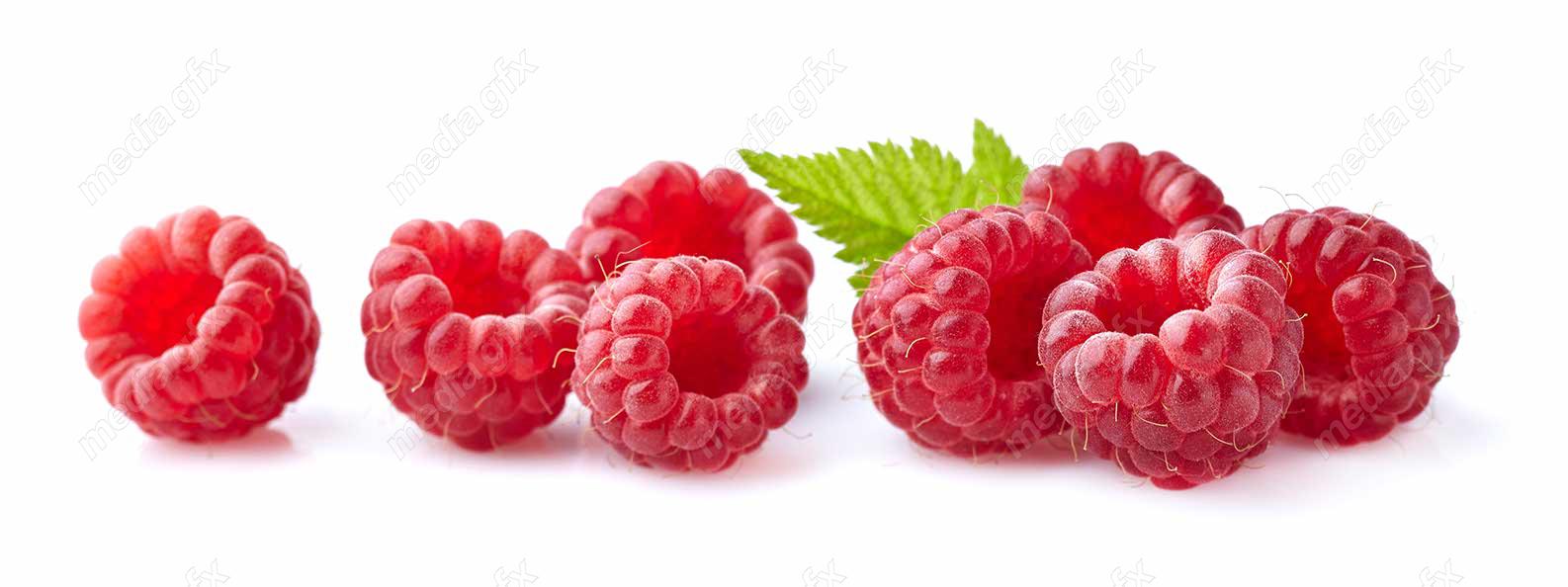 عکس با کیفیت تمشک پس زمینه سفید MJ006259