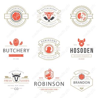 وکتور طرح لوگوی گوشت قرمز و پروتئین MV006363