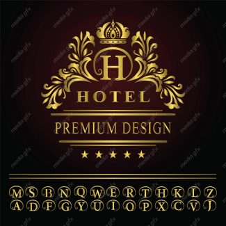 وکتور مونوگرام طلایی MV006409