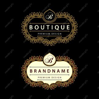 وکتور مونوگرام طلایی MV006410