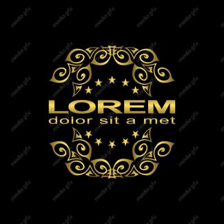 وکتور مونوگرام طلایی MV006411