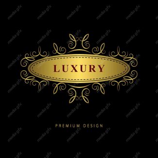 وکتور مونوگرام طلایی MV006412