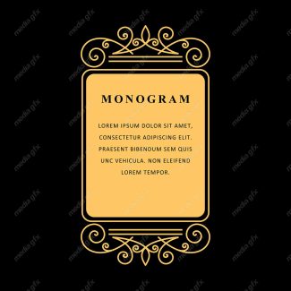 وکتور مونوگرام طلایی MV006414
