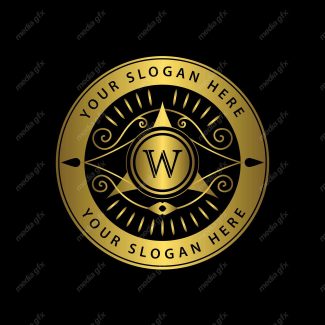 وکتور مونوگرام طلایی MV006426