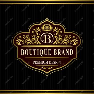 وکتور مونوگرام طلایی MV006427