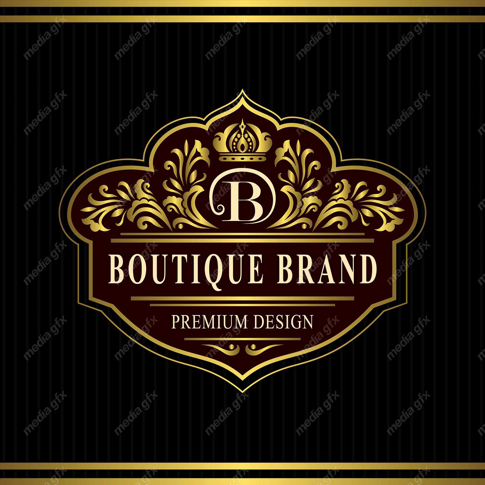 وکتور مونوگرام طلایی MV006427