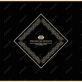 وکتور مونوگرام طلایی MV006428