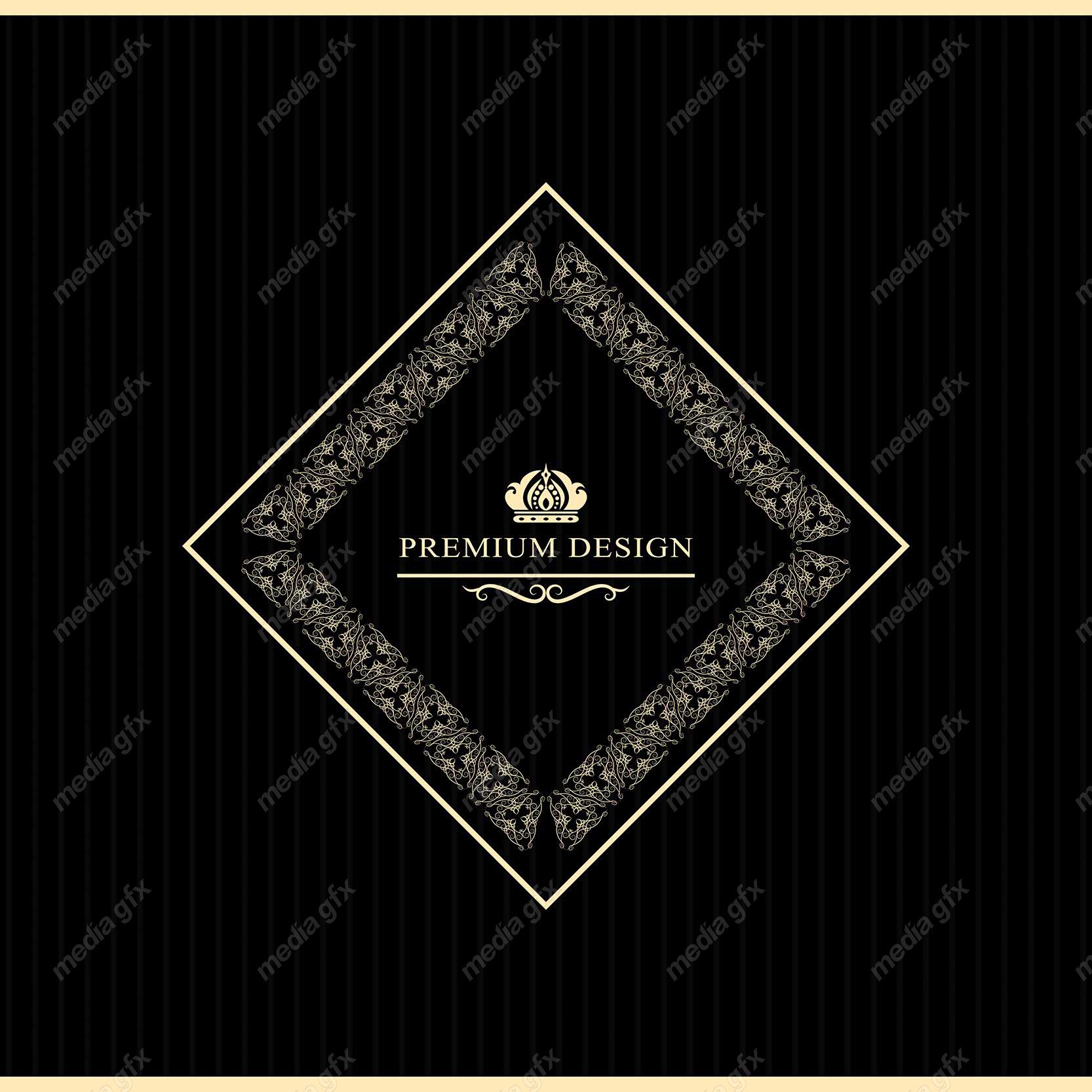 وکتور مونوگرام طلایی MV006428