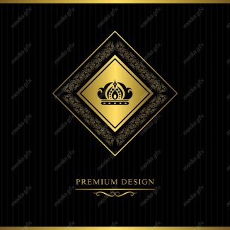 وکتور مونوگرام طلایی MV006429