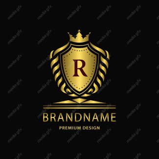 وکتور مونوگرام طلایی MV006432