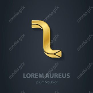 وکتور طرح لوگوی حرف Z طلایی لاکچری MV006459