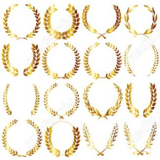 وکتور خوشه گندم طلایی MV006508