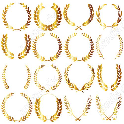 وکتور خوشه گندم طلایی MV006508